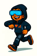 D-LIR cours avec sa montre intelligente.