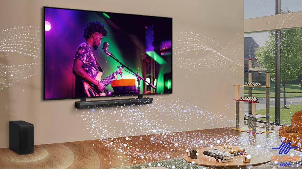 Spectacle musical sur un téléviseur LG 2025.