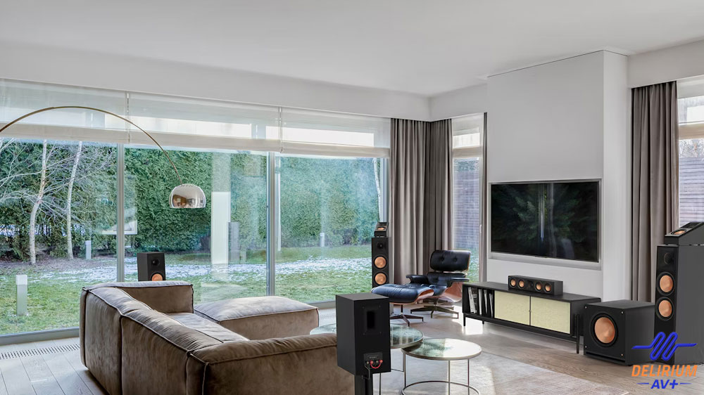 Subwoofer Klipsch de type bass-reflex.